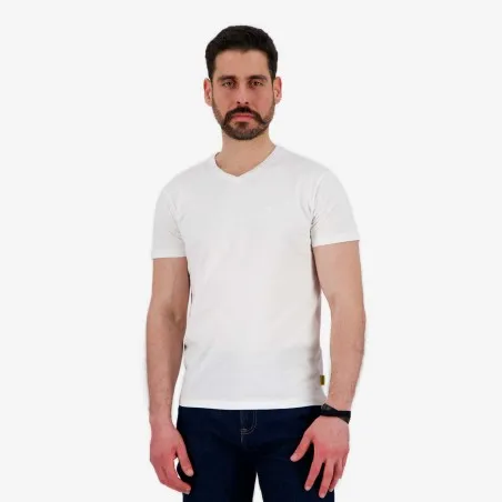 T-shirt homme manches courtes col V avec broderie - KONTAKT