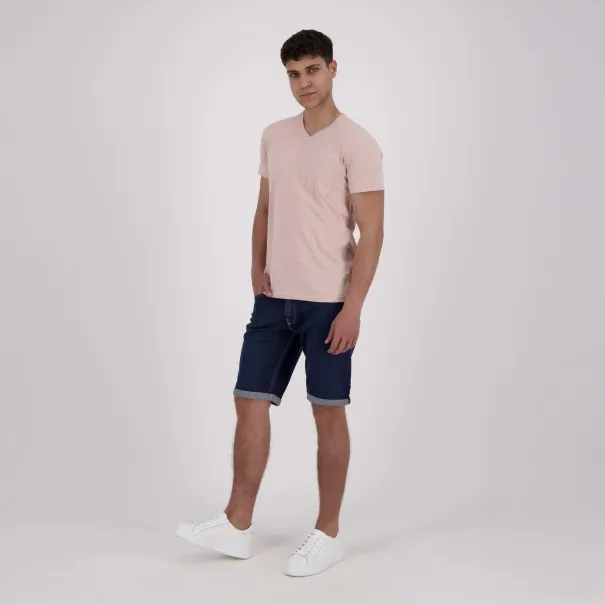 T-shirt homme manches courtes col v avec poche - KONTAKT