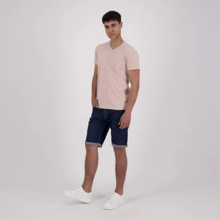 T-shirt homme manches courtes col v avec poche - KONTAKT