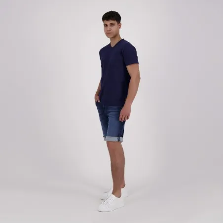 T-shirt homme manches courtes col v avec poche - KONTAKT
