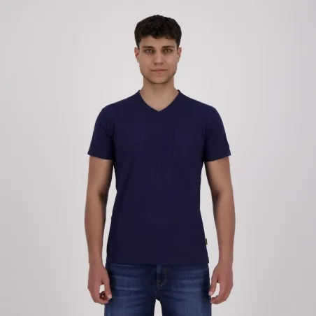 T-shirt homme manches courtes col v avec poche - KONTAKT