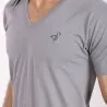 T-shirt homme manches courtes col V flamant rose - KONTAKT