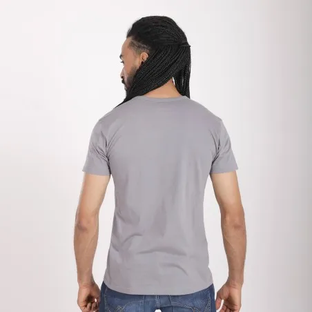 T-shirt homme manches courtes col V flamant rose - KONTAKT