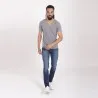 T-shirt homme manches courtes col V flamant rose - KONTAKT