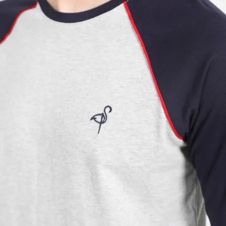 T-shirt homme manches longues avec pipping - KONTAKT