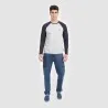 T-shirt homme manches longues avec pipping - KONTAKT