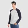 T-shirt homme manches longues avec pipping - KONTAKT