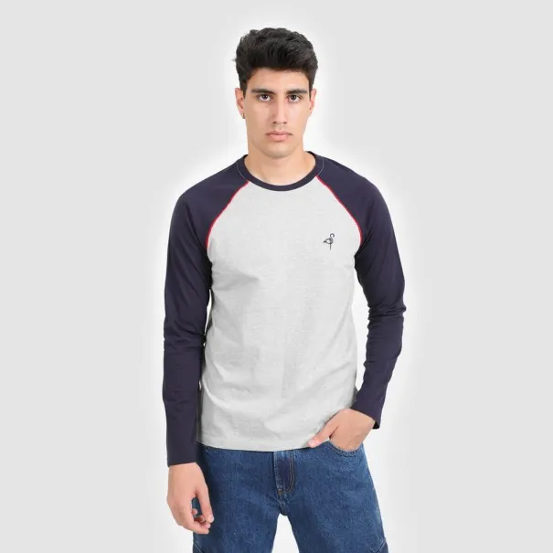 T-shirt homme manches longues avec pipping - KONTAKT