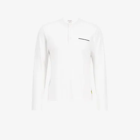 T-shirt homme manches longues col tunisien et poche passepoilée - KONTAKT