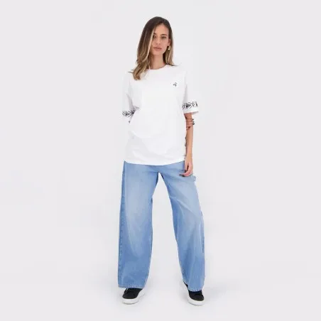 T-shirt oversized femme manches courtes avec des formes aux manches - KONTAKT