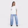 T-shirt oversized femme manches courtes avec des formes aux manches - KONTAKT