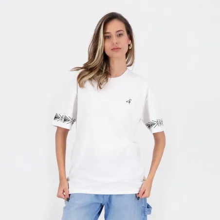 T-shirt oversized femme manches courtes avec des formes aux manches - KONTAKT