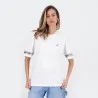 T-shirt oversized femme manches courtes avec des formes aux manches - KONTAKT