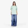T-shirt oversized femme manches courtes FLEURS D'ŒILLETS - KONTAKT