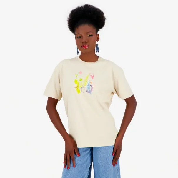 T-shirt oversized femme manches courtes LOVELY PAINTING - KONTAKT