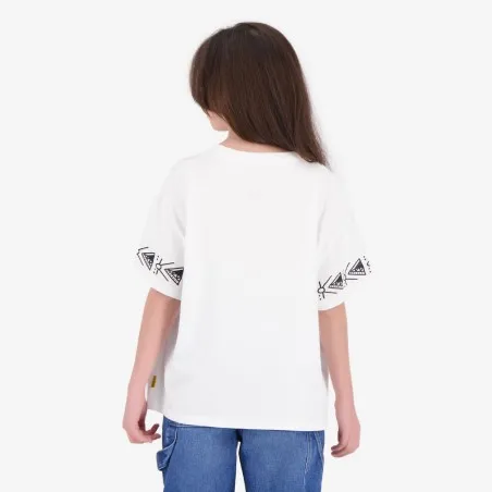 T-shirt oversized fille manches courtes avec des formes aux manches - KONTAKT