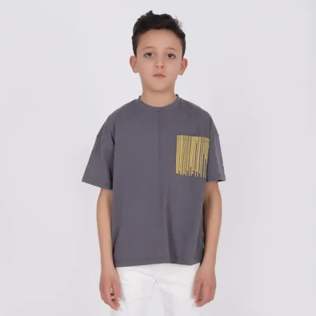 T-shirt oversized garçon contrasté avec poche SKATE BOY - KONTAKT
