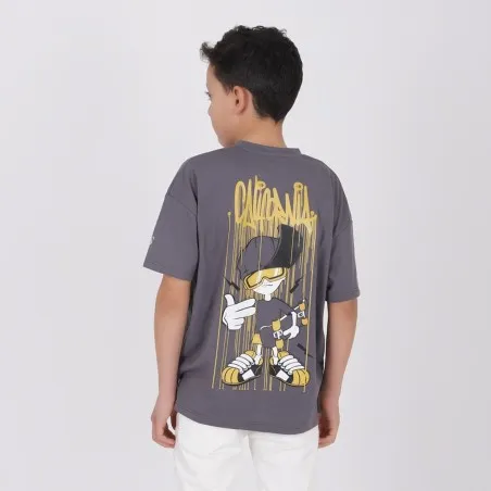 T-shirt oversized garçon contrasté avec poche SKATE BOY - KONTAKT