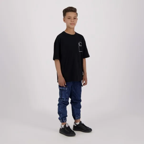 T-shirt oversized garçon manches courtes CROQUIS POCHE - KONTAKT