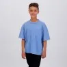 T-shirt oversized garçon manches courtes délavé avec flamant rose - KONTAKT