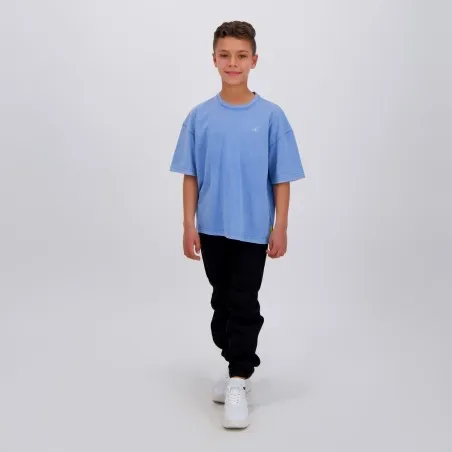 T-shirt oversized garçon manches courtes délavé avec flamant rose - KONTAKT