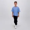 T-shirt oversized garçon manches courtes délavé avec flamant rose - KONTAKT