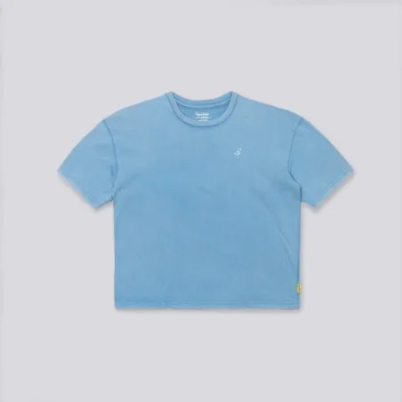 T-shirt oversized garçon manches courtes délavé avec flamant rose - KONTAKT