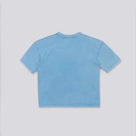 T-shirt oversized garçon manches courtes délavé avec flamant rose - KONTAKT