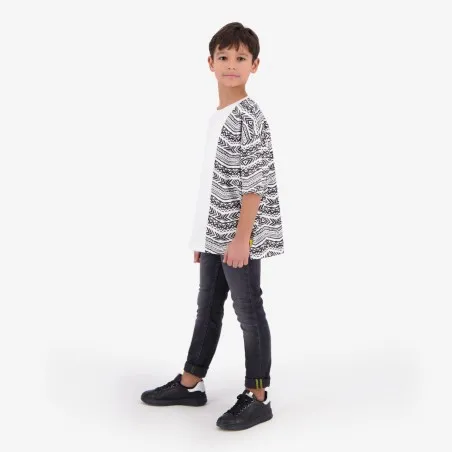 T-shirt oversized garçon manches courtes IMPRIME FORMES TEPSI - KONTAKT