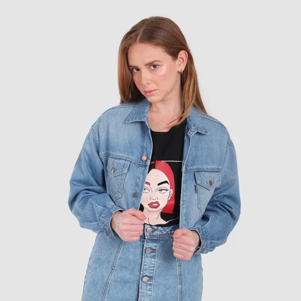 Cropped jacket femme en jeans - KINDA - KONTAKT