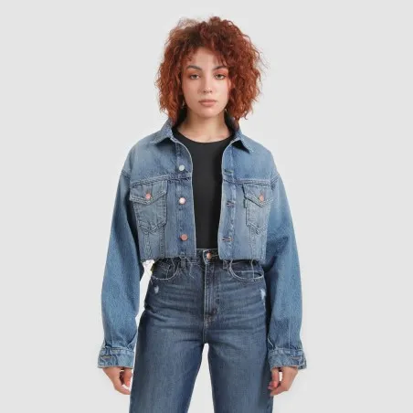 Cropped jacket femme en jeans - KINDA - KONTAKT