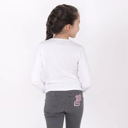 T-shirt fille manches longues noué YOU GO GIRL - KONTAKT