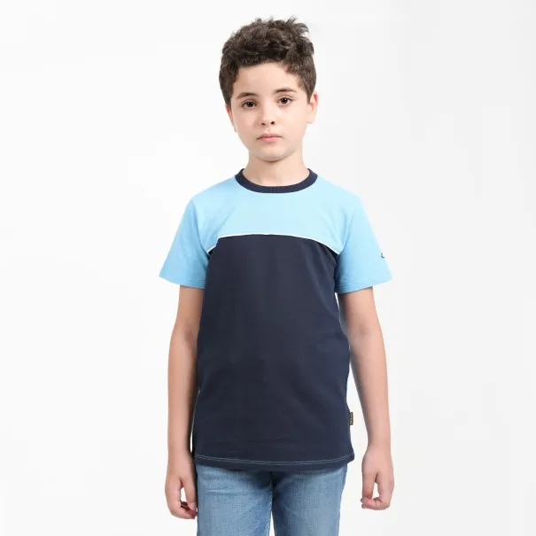 T-shirt garçon bi-couleurs avec pipping - KONTAKT