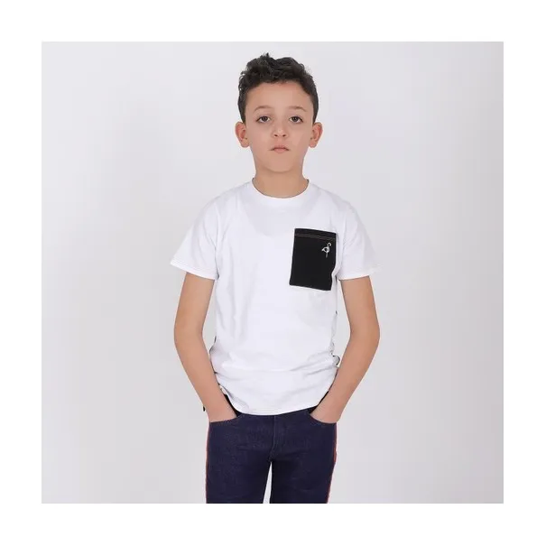 T-shirt garçon contrasté avec poche KOUN YOURSELF - KONTAKT