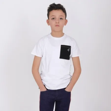 T-shirt garçon contrasté avec poche KOUN YOURSELF - KONTAKT