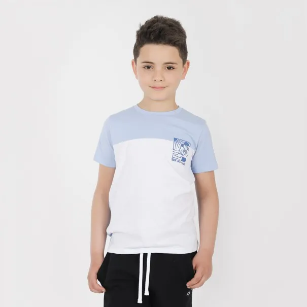 T-shirt garçon manches courtes bi-couleurs SIDI BOU SAID - KONTAKT