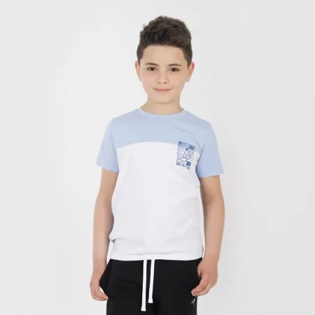 T-shirt garçon manches courtes bi-couleurs SIDI BOU SAID - KONTAKT