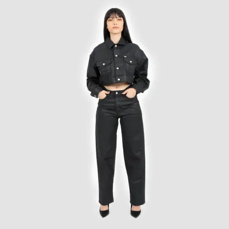 Cropped jacket femme effet cuir - KINDA - KONTAKT