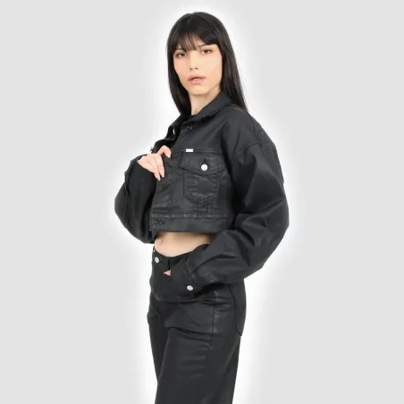 Cropped jacket femme effet cuir - KINDA - KONTAKT