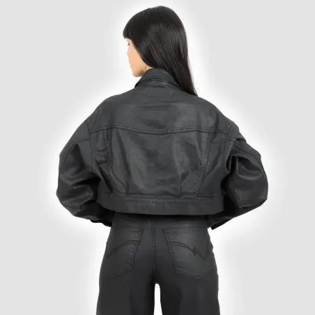 Cropped jacket femme effet cuir - KINDA - KONTAKT