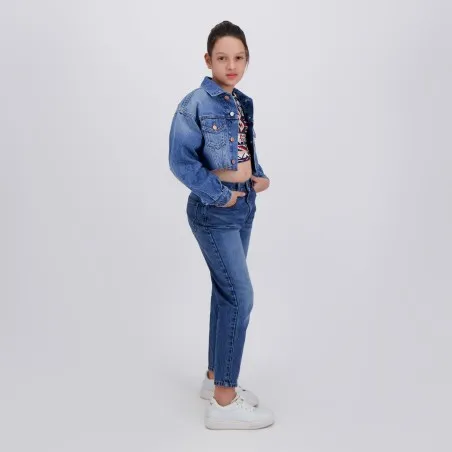 Cropped jacket fille en jeans - KONTAKT