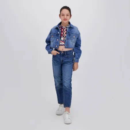 Cropped jacket fille en jeans - KONTAKT