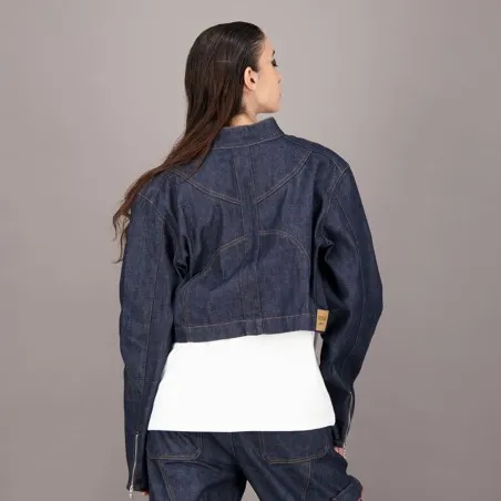Cropped jacket oversized unisexe en jeans Selvedge And Raw Look - TUNIS FASHION WEEK 2024 - KONTAKT