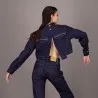 Cropped jacket unisexe selvedge avec fermeture décalée en jeans Selvedge And Raw Look - TUNIS FASHION WEEK 2024 - KONTAKT