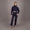 Cropped jacket unisexe selvedge avec fermeture décalée en jeans Selvedge And Raw Look - TUNIS FASHION WEEK 2024 - KONTAKT