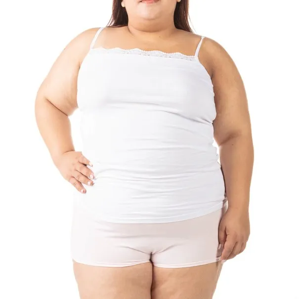 Culotte taille haute grandes tailles en coton stretch - KONTAKT