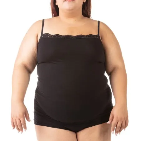 Culotte taille haute grandes tailles en coton stretch - KONTAKT