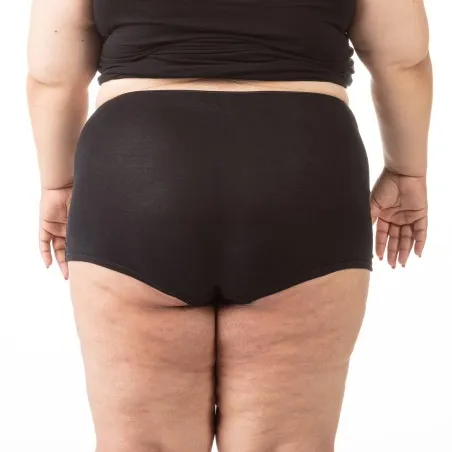 Culotte taille haute grandes tailles en coton stretch - KONTAKT