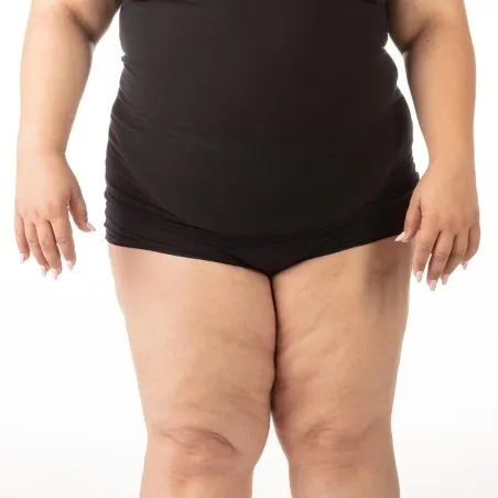 Culotte taille haute grandes tailles en coton stretch - KONTAKT