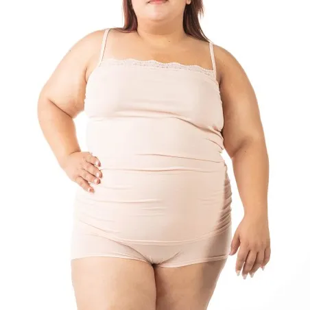 Culotte taille haute grandes tailles en coton stretch - KONTAKT